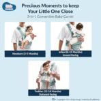 Kids Station Baby Carrier with 4 Carry Positions, Patented Design, Baby Carrier made up of Cotton, Designed for Indian Environment, Adjustable New-Born to Toddler Carrier, Max Weight Up to 15 Kgs (Green, Ergo Baby) - Fast Shipping to USA & Canada - Image 7