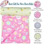 MOM CARE Cotton Baby Blanket for Summer New Born Baby Dohar Super Soft Double Layer Infants Toddlers revesible for 0-4 yrs Pink and Green 150cm X 100cm - Fast Shipping to USA & Canada - Image 7