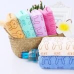 MOM CARE Microfibre Bath Towels for Kids -Extra Soft,Quick Dry, Strong Water Absorbent Bathing Towel for Kids,Boys and Girls (Pack of 1) Multi Color L-60cm X B-120cm for 5 Years and Above - Fast Shipping to USA & Canada - Image 4