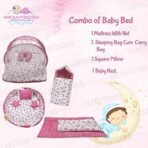 Infantbond Reversible Nest Mattress with Net (Pink Moon) ? Fast Shipping to USA & Canada - Image 3