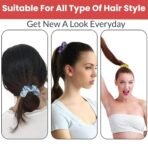 TEMPERIA (12 pcs) Silk Satin Scrunchies For Women & Girls - Stylish Luxury Ponytail Rubber Band Ties for Hair - Light Colours Same As Shown (MN02) - Fast Shipping to USA & Canada - Image 7