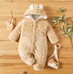 First Kick Baby Wearable Sleeping Bag New Born Hooded Snap Button Closer Security Bag (9-12 Months, Camel) - Fast Shipping to USA & Canada - Image 2