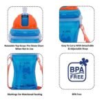 1st Step 360 ml Polypropylene BPA Free Sport Straw Sipper Cup with Detachable Straps and Straw Lid (Blue) - Fast Shipping to USA & Canada - Image 3