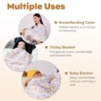 A Baby Cherry - Nursing Cover, Nursing Covers for Feeding Mom, Feeding Cover Breastfeeding Mother, Feeding Cover for mom, Multi-Use, Breathable, 360 Full Privacy (Yellow) - Fast Shipping to USA & Canada - Image 6