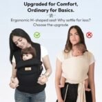 StarAndDaisy Baby Carrier with Adjustable Height and Waist Strap, M-Shaped Hip Seat Design, Storage Pocket, Breathable Fabric, Comfortable Baby Carrier for Newborns, Infants & Toddlers -Black - Fast Shipping to USA & Canada - Image 5