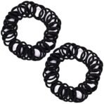TEMPERIA (50 Pcs) Hair Band for Women & Girls - Premium Rubber Band - Elastic Ponytail Hairband Ties Accessories - Black (DN01) - Fast Shipping to USA & Canada - Image 2