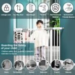 StarAndDaisy Baby Safety Gate/Safety Gate for Kids Home with Two Way Auto Close, No Dril Requried/Staircase Gate Baby Safety Retractable Door with Adjustable Linkage Lock. (Black 83-97CM) - Fast Shipping to USA & Canada - Image 6