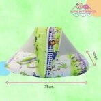 Infantbond Foldable Baby Mattress with Mosquito Net (Green) ? Fast Shipping to USA & Canada - Image 3