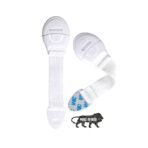 Kids Station Made in India Furniture Safety Locks for Kids, Child Safety Locks for Drawer, Cabinet, Cupboard, Baby Proofing Product, Strong Adhesive Safety Lock (White, Pack of 2) - Fast Shipping to USA & Canada