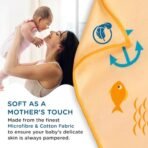 Mee Mee Micro Fiber Baby Bath Towel for New Born | Wash Cloth, Quick Absorbent, Extra Soft Cotton Towels for Kids/Toddlers/Infants/Babies, Pack of 1, Orange 70X110 CM - Fast Shipping to USA & Canada - Image 7