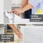 A Baby Cherry - Baby Saftey Gate Retractable | Stairs & Pet Safety | Wide Mesh Gate 33" Tall | Expandable 55" | Indoor/Outdoor, Childproof Auto Lock (White) - Fast Shipping to USA & Canada - Image 5