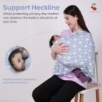a baby cherry-Nursing Cover, Nursing Covers for Feeding Mom, Feeding Cover Breastfeeding Mother, Feeding Cover for Mom, Multi-Use, Breathable, 360 Full Privacy (Grey),1 Count - Fast Shipping to USA & Canada - Image 6