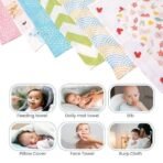 TIDY SLEEP Muslin Baby Face Napkin for New Born (Washable, Reusable Extra Soft Baby Face Napkin) (3) - Fast Shipping to USA & Canada - Image 3