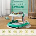 StarAndDaisy Elegant Baby Walker 0-2 Years/Walker for Kids Girl Boy with Anti Fall Brake Pads, 3 Speed Height Adjustment, Multi-Level Seat Adjustment, Recreational Music Toy Bar (Quirky Green) - Fast Shipping to USA & Canada - Image 4