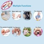 MOM CARE Baby Urine Sheet Mattress Protector Nappy Changing Waterproof Mat Cotton Cushioned on top and Bottom with Plastics for Newborn 0-6 Months (Pack of 2) Blue - Fast Shipping to USA & Canada - Image 7