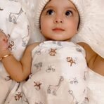 MOM'S HOME Organic Cotton Baby Muslin Swaddle Combo | Dinosaur, Rainbow & Unicorn | 100X100 cm | 0-12 Months | Multicolor | Pack of 3 - Fast Shipping to USA & Canada - Image 6