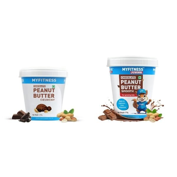 MYFITNESS Peanut Butter Family Breakfast Combo 227g+510g | Crunchy | Healthy - Fast Shipping to USA & Canada
