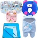 First Kick New Born Baby Gift Set Combo Pack for Baby Boys and Baby Girls Pack of 6 Pcs Unicorn Blue - Fast Shipping to USA & Canada - Image 2