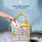 StarAndDaisy Travel Diaper Bag for Mothers ? Stylish Handcrafted Bag with Insulated Compartment, Multiple Pockets & 12L Enhanced Capacity for Newborn Essentials - Space Print - Fast Shipping to USA & Canada - Image 7