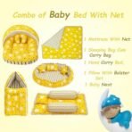 Infantbond Newborn Bedding with Net & Blanket (Yellow Cloud) ? Fast Shipping to USA & Canada - Image 3
