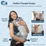 Kids Station Baby Carrier with 9 Carry Positions, Patented Design, Made of 100% Cotton, NO POLYESTER , Designed for Indian Environment with VENTILATION WINDOW Baby Carrier with Hip seat for 6 to 24 Months Baby, Adjustable New-Born to Toddler Carrier (Grey, All in One Hip Seat) - Fast Shipping to USA & Canada - Image 7