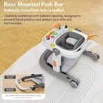 StarAndDaisy Baby Walker / Walker for Kids 6-18months Boy & Girl with Anti Fall Brake Pads/Push Walker 3 Speed Height Adjustment,Multi-Level Seat Adjustment,Recreational Music Toy Bar (Elegant - Grey) - Fast Shipping to USA & Canada - Image 4