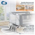 Kids Station Bed Rail for Baby Safety (6ft x 2.6ft), 180cm x 80cm, Safety, Adjustable Height, Foldable Safeguard for Baby Proofing King Size Bed (6'0", 1 Side, Grey) - Fast Shipping to USA & Canada - Image 7