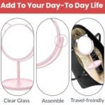 Temperia Table Makeup Mirror with Stand - Small Vanity Portable Foldable Travel Mirror for Face, Make Up, Desk, Shaving, Hostel, Ergonomic Design (Random Colors) (MN03) - Fast Shipping to USA & Canada - Image 7