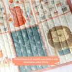 TIDY SLEEP Mulmul Cotton Baby Blanket - Super Soft & Lightweight Comforter for Newborns & Toddlers (0-2 Years) - Jaipuri Razai, All-Season Use, 110x90 cm - Shanghai Street Print - Fast Shipping to USA & Canada - Image 5