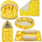 Infantbond Newborn Bedding with Net & Blanket (Yellow Cloud) ? Fast Shipping to USA & Canada - Image 2