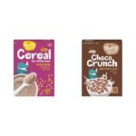 Slurrp Farm Sathu Maavu Multigrain Health Mix Ragi Dals & Almonds 200g & Slurrp Farm Choco Crunch Chocolate Cereal 400g - Fast Shipping to USA & Canada