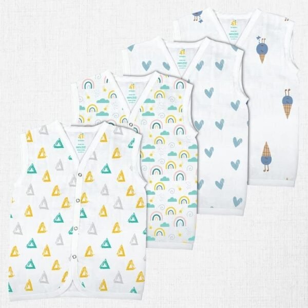 1ST STEP Muslin Jhabla (Medium (3-6 Months), White) - Fast Shipping to USA & Canada