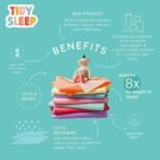 Tidy Sleep Instadry Anti-Piling Fleece Extra Absorbent Quick Dry Sheet for New Born Babies, Cotton Bed Protector Mattress Pack of 2 Maroon-Navy Blue Small (70x50) cm - Fast Shipping to USA & Canada - Image 5