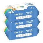 1st Step 99% Pure Water Baby Wipes with lid I Dermatologically Tested | Alcohol Free Baby wipes |72 pcs/Pack - Pack of 3 Combo - 216 Wipes - Fast Shipping to USA & Canada - Image 2
