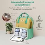 StarAndDaisy Baby Bag for Mother Travel/Maternity Bag with Multi-Compartments, Insulated Bottle Pockets, Waterproof ? Green Yellow - Fast Shipping to USA & Canada - Image 3