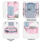 1st Step 5 in 1 Hip seat Baby Carrier (Pink) - Fast Shipping to USA & Canada - Image 5