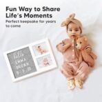 a baby cherry - Baby Picture Frame with Announcement Message Felt Board & Letterboard Letters | My First Year Picture | Ultrasound Picture Frame | white - Fast Shipping to USA & Canada - Image 7