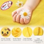 MOM CARE Microfibre Face Towels, Super Soft Reusable Napkins for Newborn, Infants,Toddlers & Kids in Pack of 3 Yellow - Fast Shipping to USA & Canada - Image 3