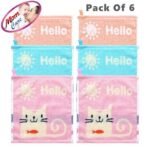 MOM CARE 100% Cotton Face Towels for Newborn Baby Super Soft Wash Cloth for Babies, Extra Soft hankies, Reusable Napkins High Absorbent Pack of 6 Multi Color 26 x 26 cm - Fast Shipping to USA & Canada - Image 3