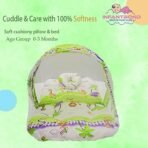 Infantbond Foldable Baby Mattress with Mosquito Net (Green) ? Fast Shipping to USA & Canada - Image 4
