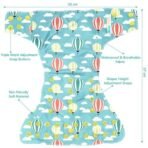 1st Step Reusable Baby Diaper Pants (5?18kg) | Washable Cloth Diaper with Bamboo Insert | 300+ Uses | Adjustable Fit with Snap Buttons | High Absorbency, Quick Dry, Leak-Proof & Stain Resistant - Fast Shipping to USA & Canada - Image 3