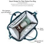 StarAndDaisy Baby Diaper Bag for Mother Travel/Diaper Bags for Mother for Travel with Laptop Pocket, Multi Compartments, Insulated Bottle Pockets, Waterproof, Ultra soft fabric - White Green - Fast Shipping to USA & Canada - Image 6