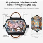 StarAndDaisy Diaper Backpack For Mothers For Travel/Diaper Bags For Mom With Multi Compartments, Insulated Bottle Pockets, Waterproof, Ultra Soft Oxford Fabric, 24Lt Capacity - Black - Fast Shipping to USA & Canada - Image 4