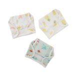 Haus & Kinder Muslin Cloth Nappies for Babies - Pack of 3 | Multicolor, 6-12 Months, 100% Muslin Cotton with Towelling Layer, Reusable & Eco-Friendly ? Tropical Twist Collection - Fast Shipping to USA & Canada