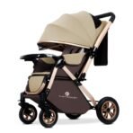 StarAndDaisy Baby Strollers / Pram For 0-3 Years Girl & Boy With Foldable Design, Food Tray, 4 Wheel Suspension, Adjustable Seat, 5 Point Safety Belt, Light Weight & Convenient (Brown) - Fast Shipping to USA & Canada