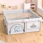 StarAndDaisy playpen for Babies, Portable Baby Activity Play Pen with Safety Lock, Play Gate Fence for Kids, Toddlers -Indoor Activity - (120 * 120 cm-Grey) - Fast Shipping to USA & Canada - Image 3