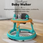 StarAndDaisy 360 Baby Walker 6-24 Months / 7 Level Height Adjustment Walker for Kids Boy and Girl with Switchable Food & Musical Toy Tray/Premium Baby Activity Walker - Green Orange - Fast Shipping to USA & Canada - Image 3