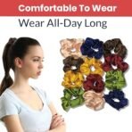 TEMPERIA (24 pcs) Silk Satin Scrunchies For Women & Girls - Stylish Luxury Ponytail Rubber Band Ties for Hair - Mix Colours (MN02) - Fast Shipping to USA & Canada - Image 5