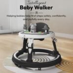 StarAndDaisy 360 Baby Walker 6-24 Months / 7 Level Height Adjustment Walker for Kids Boy and Girl with Switchable Food & Musical Toy Tray/Premium Baby Activity Walker - Black - Fast Shipping to USA & Canada - Image 3