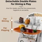 StarAndDaisy Galaxy Star High Chair for Baby 6 Months to 5 Years / 6 in 1 Babies Feeding Chair with 7 Level Height Adjustment / 3 Mode Seat Adjustment/Baby High Chair with One Click Fold - Fast Shipping to USA & Canada - Image 7